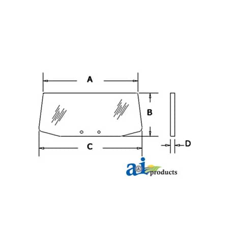 A & I Products Glass, Rear, Lower 53" x33" x5" A-D6NN94420N11A